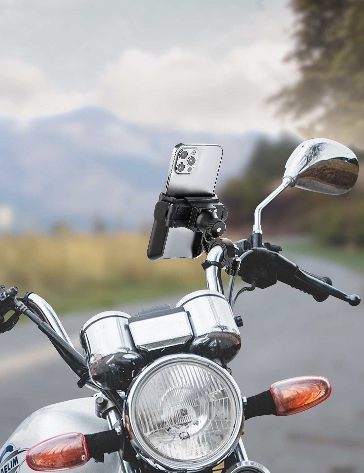 Universal Handyhalterung für Fahrrad & Motorrad, Schnellverschluss, 360° Drehbar, Passend für 3,5–7 Zoll Smartphones, Ideal für Rennrad, MTB & Scooter